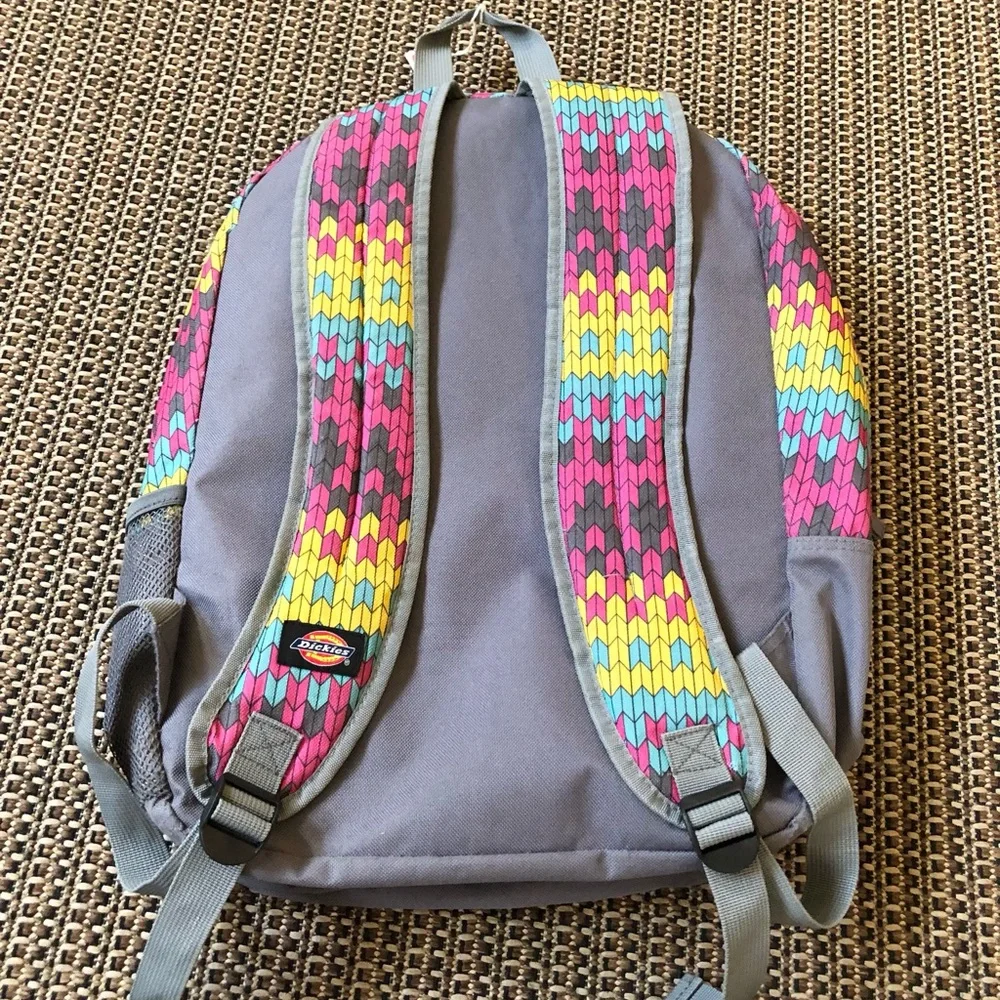 NWOT Dickies Multicolor Tribal Pattern Varsity Bckpack School Campus Work Travel